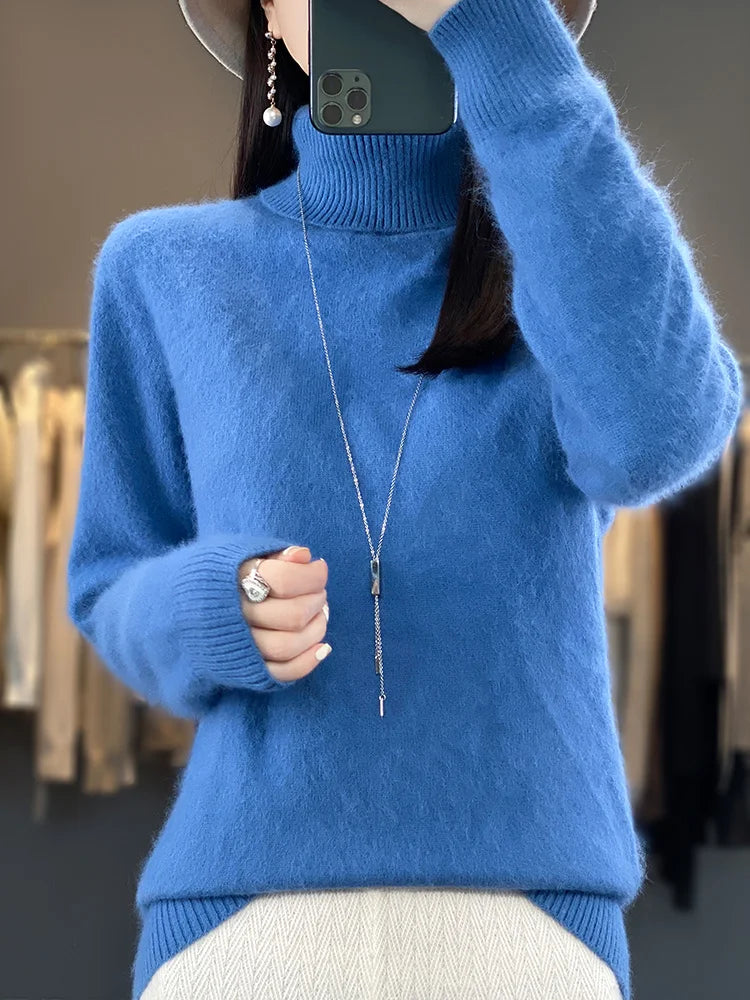 Fall/Winter Cashmere Sweater for Women Turtleneck Jumper Sweaters | Chuzko.com