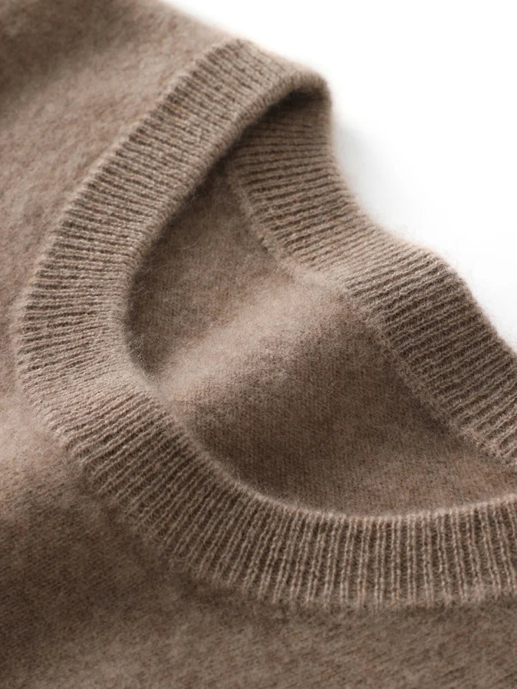 Classic Crew Neck Cashmere Sweater - Wool Jumper Men Sweaters | Chuzko.com