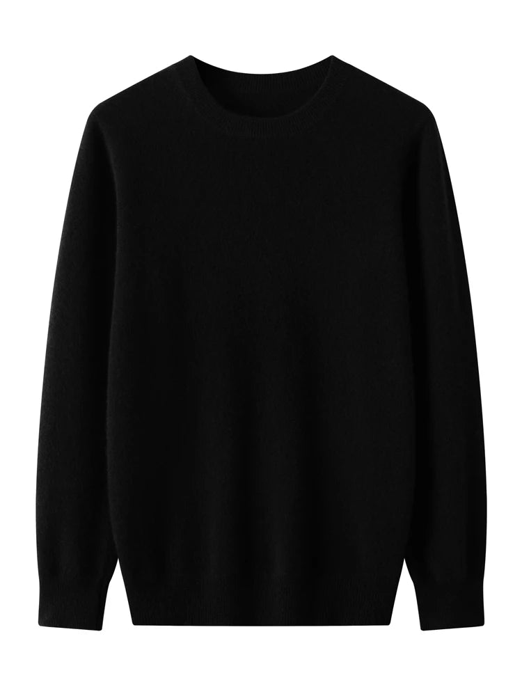 Classic Crew Neck Cashmere Sweater - Wool Jumper Men Sweaters | Chuzko.com