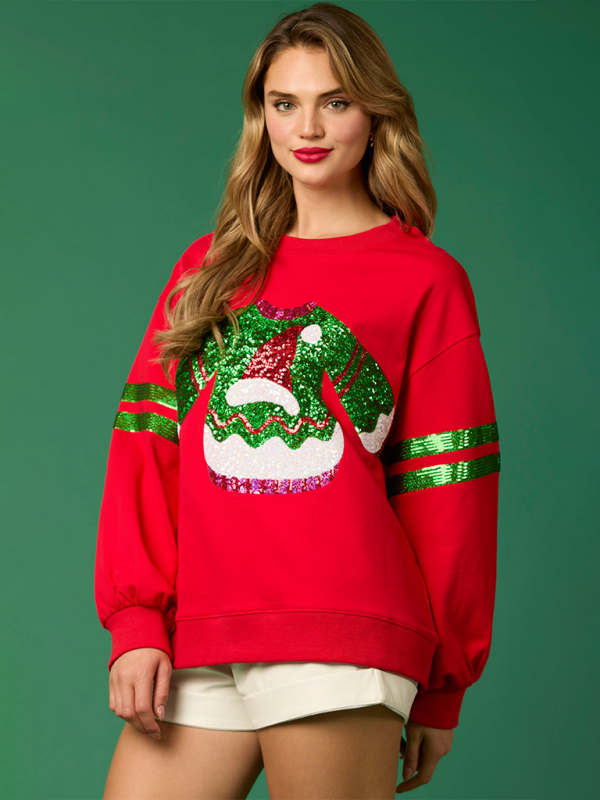 Christmas Elf Sparkle Sweatshirt for Women Sweatshirts | Chuzko.com