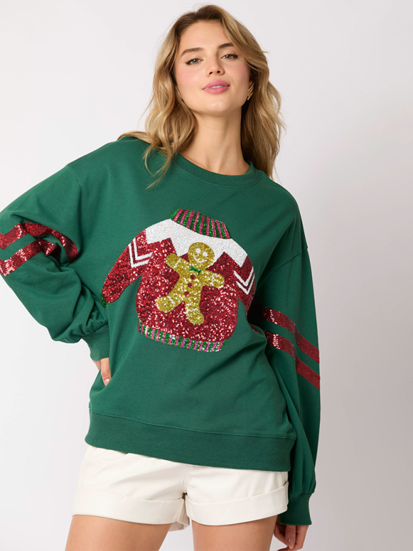 Christmas Elf Sparkle Sweatshirt for Women Sweatshirts | Chuzko.com