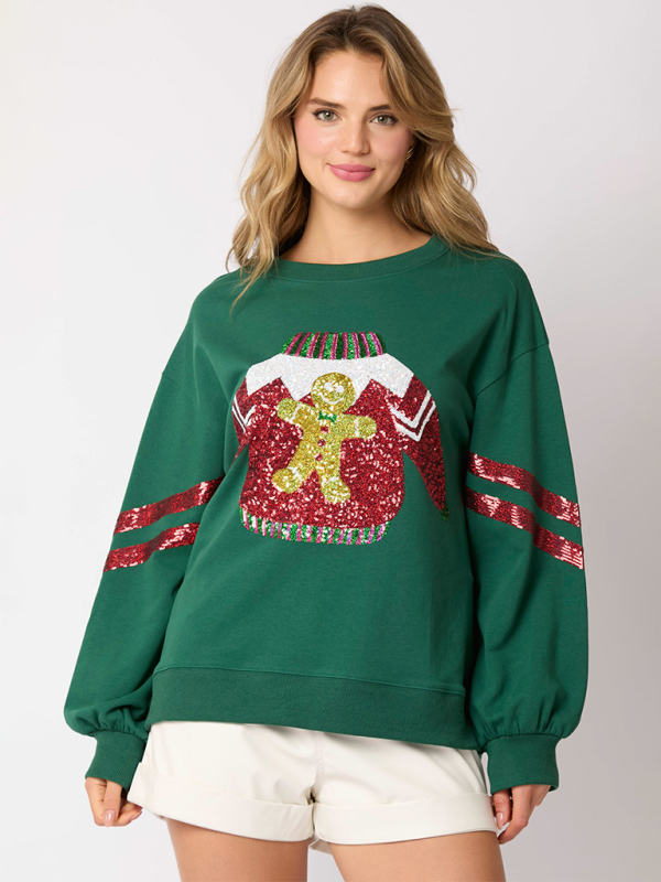 Christmas Elf Sparkle Sweatshirt for Women Sweatshirts | Chuzko.com