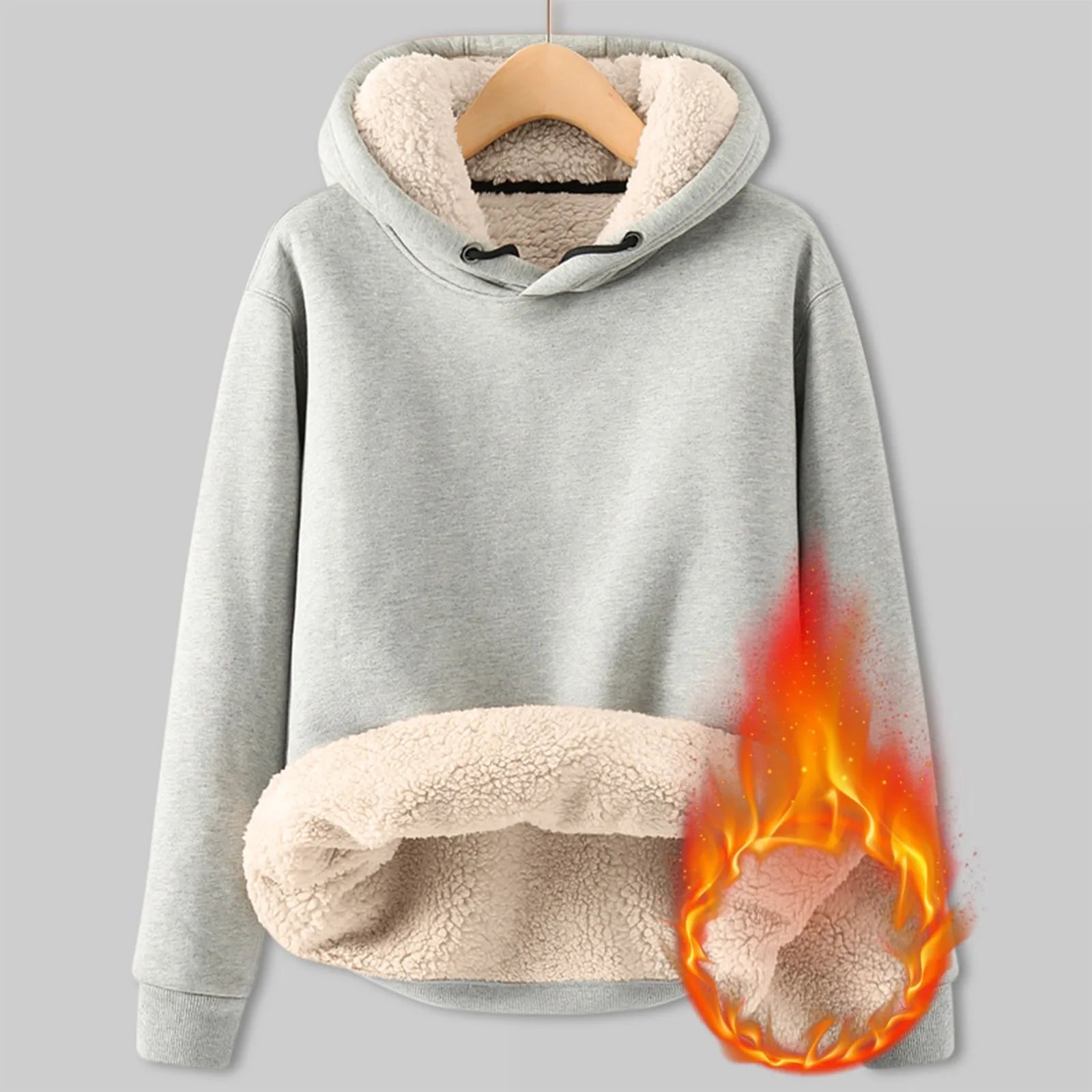 Women's Fleece Hoodie - Plush Winter Pullover	