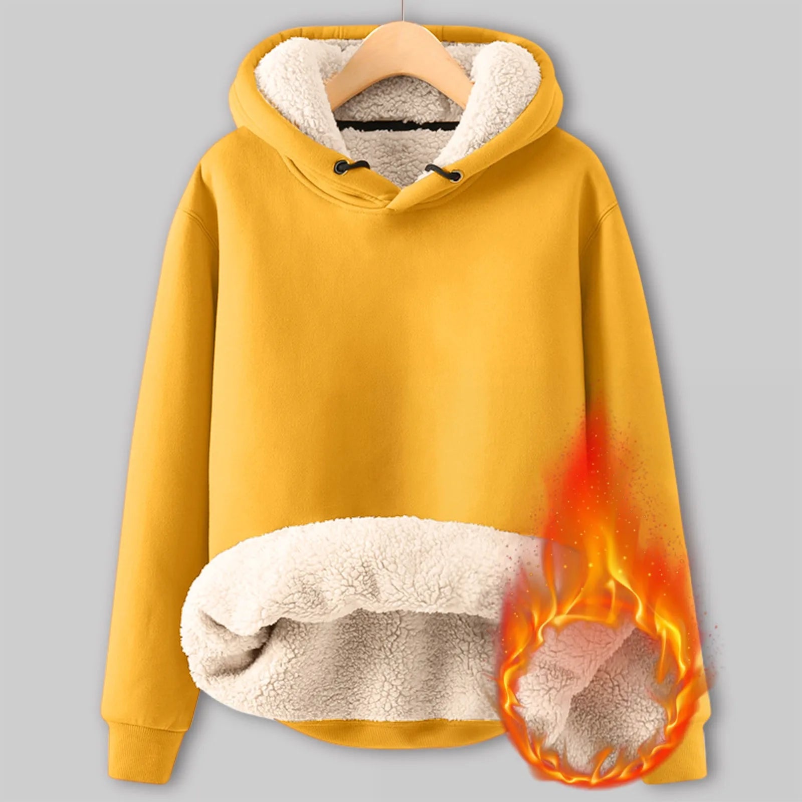 Fleece Hoodie Plush Winter Pullover for Women Pullover Hoodies | Chuzko.com