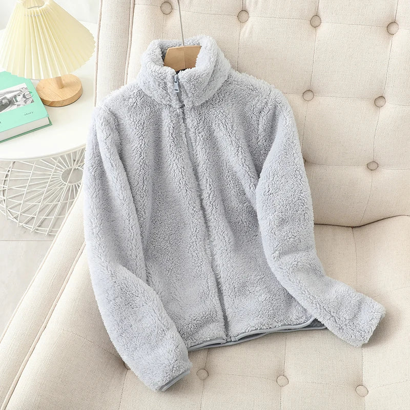 Plush Polar Fleece Zip-Up Jacket for Women Jackets | Chuzko.com