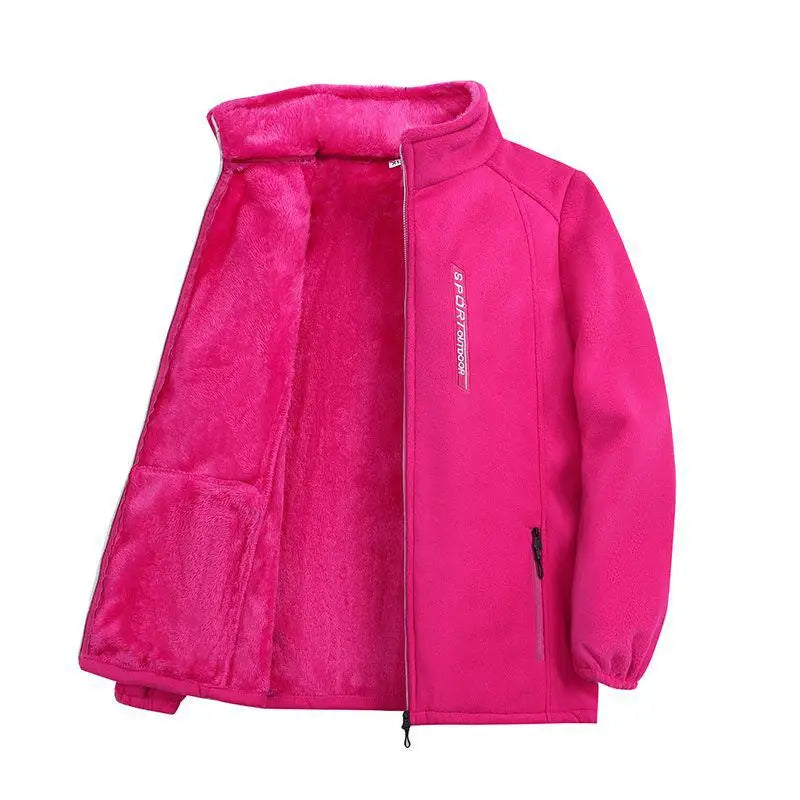 Winter Polar Fleece Jacket Plush Zip-Up Outwear Fleece Jackets | Chuzko.com