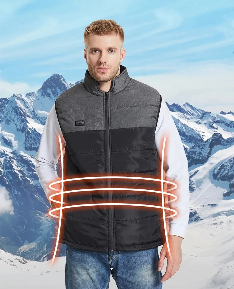 USB 21 Heating Zones Vest Winter Outerwear Vests | Chuzko.com