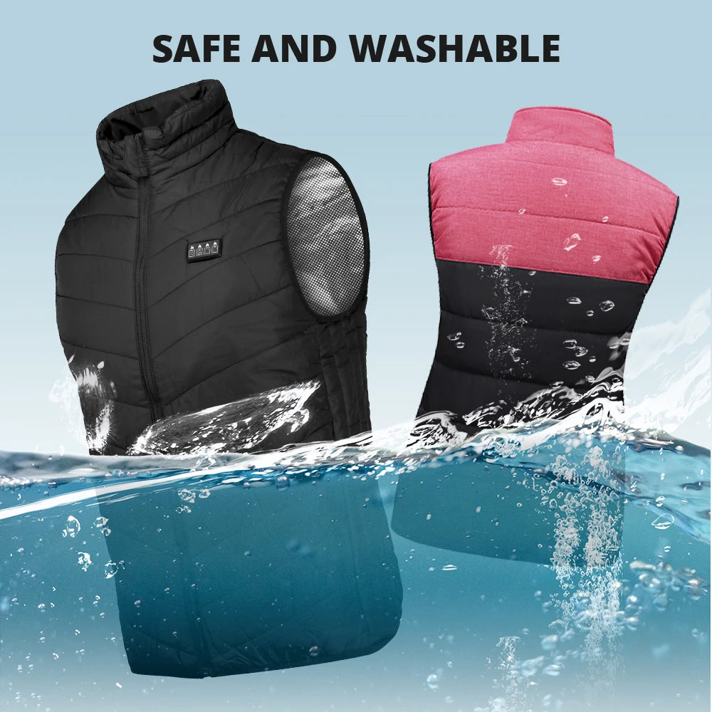 USB 21 Heating Zones Vest Winter Outerwear Vests | Chuzko.com