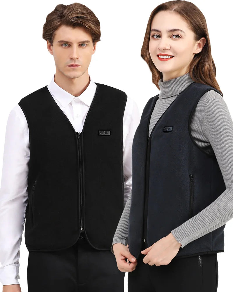 Unisex 10 Zone Heat Vest – USB Powered Waistcoat in Fleece | Chuzko.com