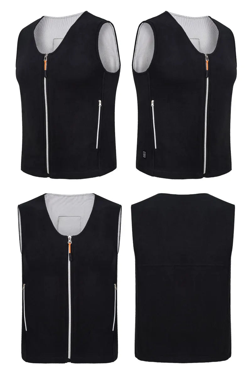 Unisex 10 Zone Heat Vest – USB Powered Waistcoat in Fleece | Chuzko.com