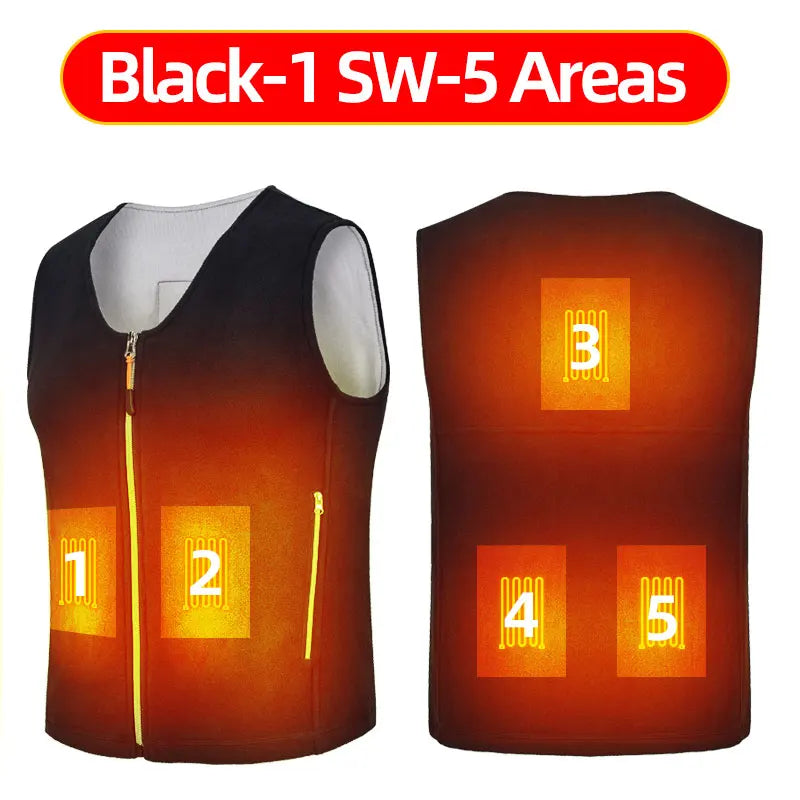 Unisex 10 Zone Heat Vest – USB Powered Waistcoat in Fleece | Chuzko.com