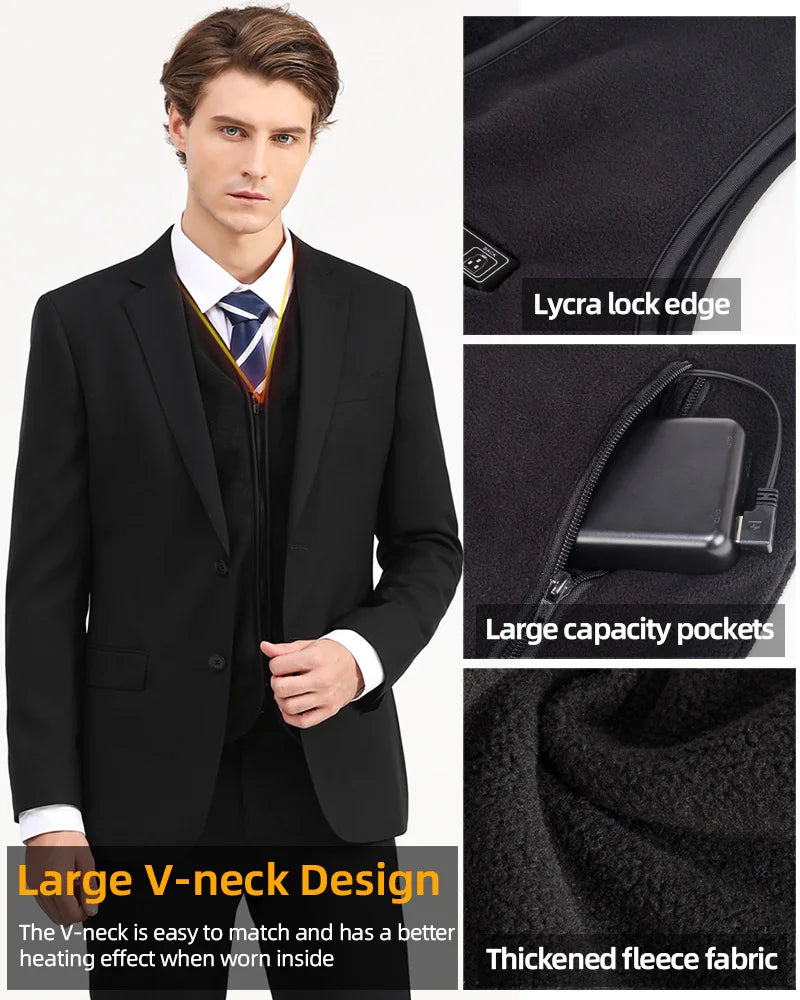 Unisex 10 Zone Heat Vest – USB Powered Waistcoat in Fleece | Chuzko.com