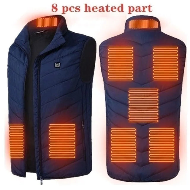 Heat On-Demand Waistcoat  USB Advanced Multi-Zone Heating Vest | Chuzko.com