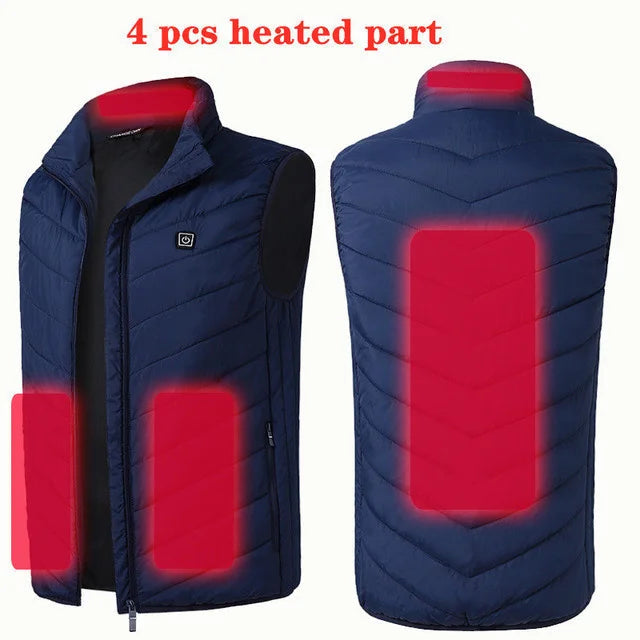 Heat On-Demand Waistcoat  USB Advanced Multi-Zone Heating Vest | Chuzko.com