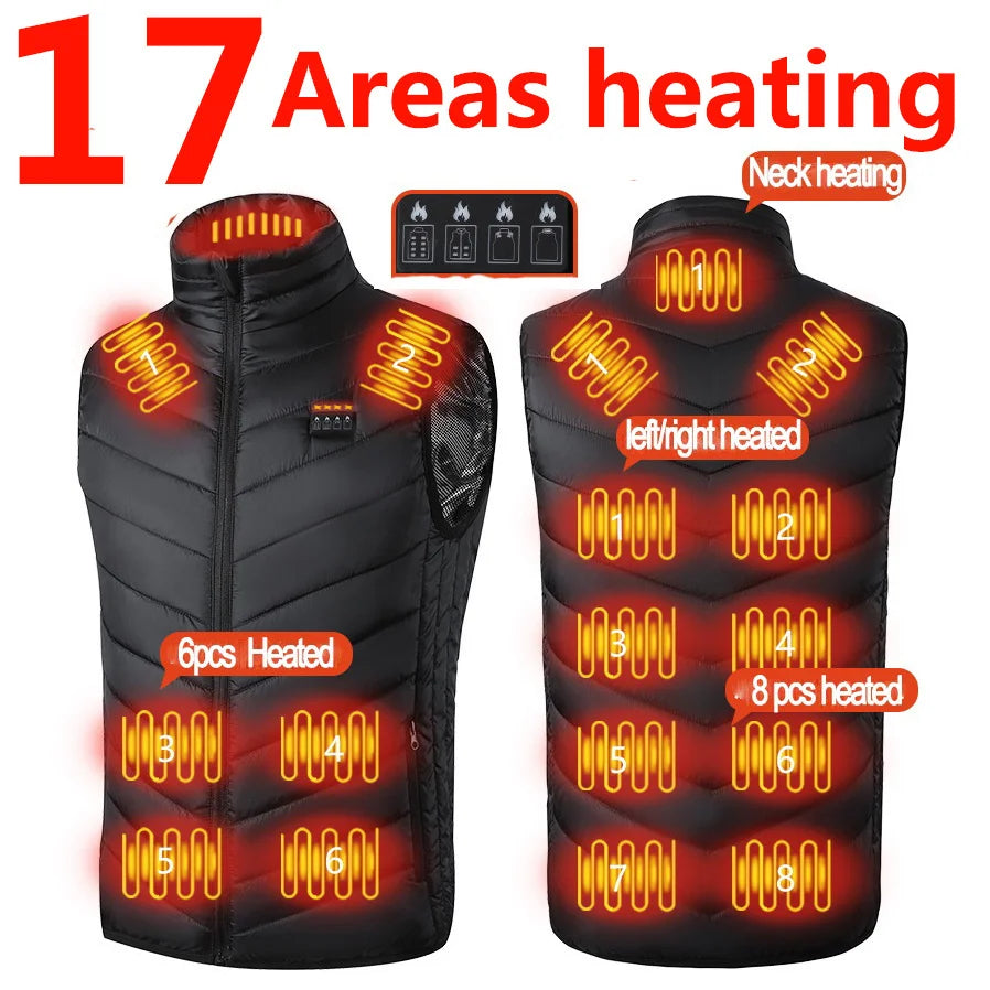 Heat On-Demand Waistcoat  USB Advanced Multi-Zone Heating Vest | Chuzko.com