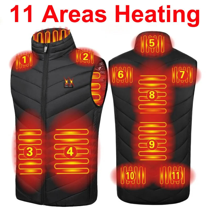 Heat On-Demand Waistcoat  USB Advanced Multi-Zone Heating Vest | Chuzko.com