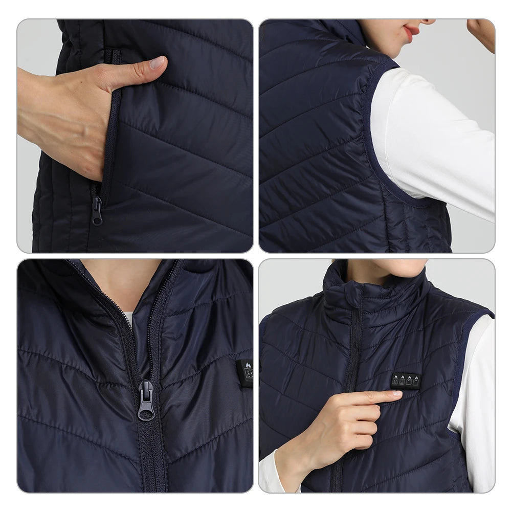 Heat On-Demand Waistcoat  USB Advanced Multi-Zone Heating Vest | Chuzko.com