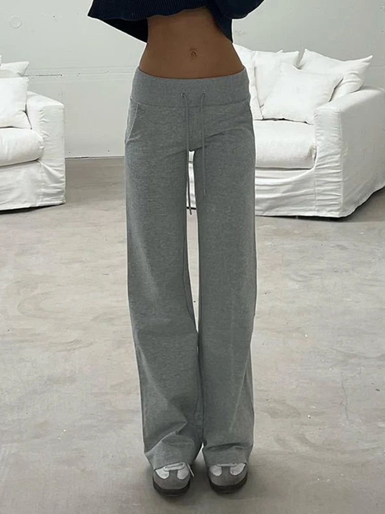 Flared Lounge Pants Wide Waistband Joggers Flared Leggings | Chuzko.com