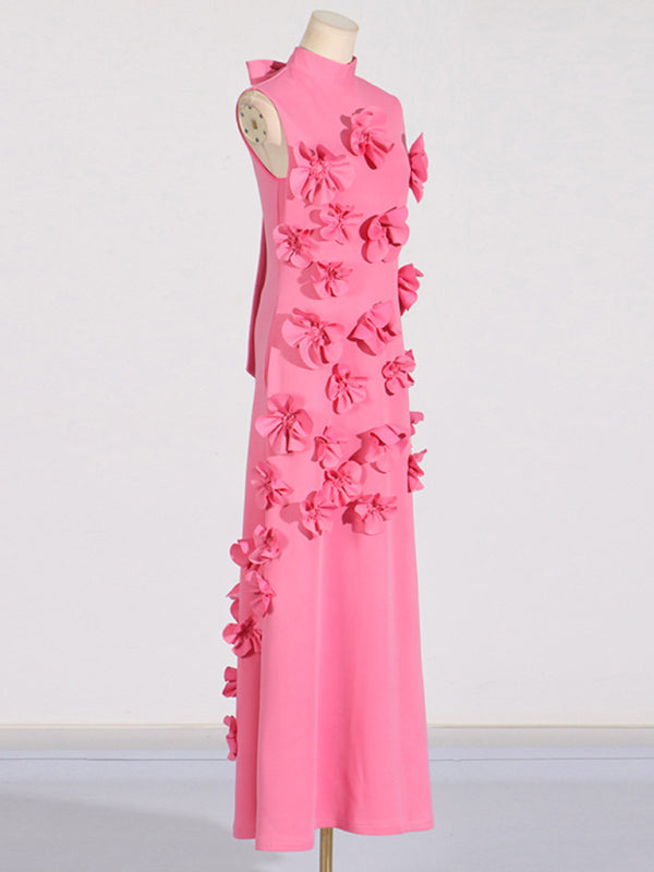 Elegant Floral Applique Gown Guest Dress for Weddings Elegant