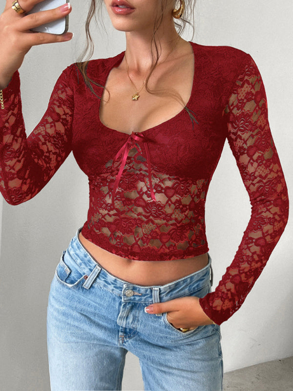 Victorian Floral Lace Top Lace Tops