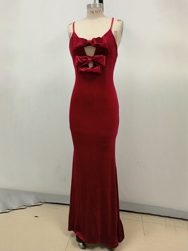 Elegant Velvet Gala Gown Mermaid Evening Dress Elegant Dresses