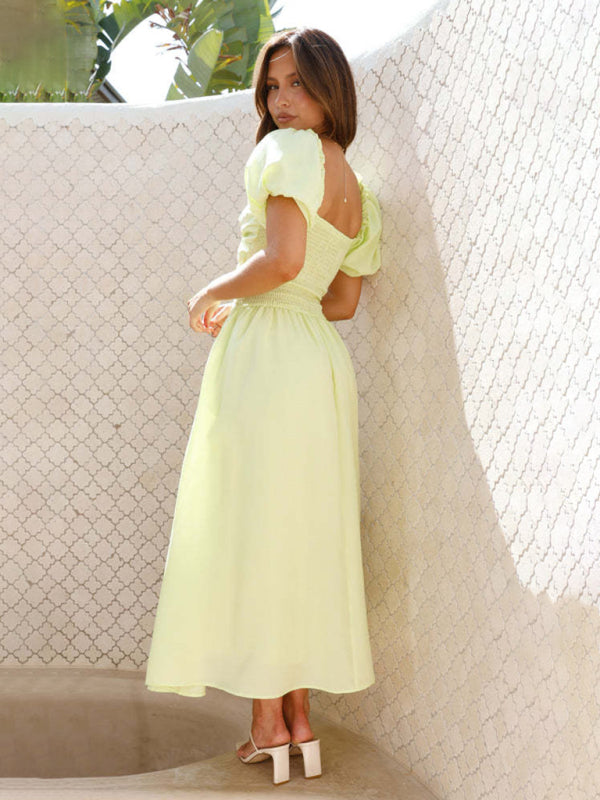 Pastel Yellow Midi Dress for Summer Weddings Midi Dresses