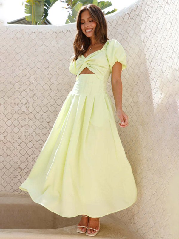 Pastel Yellow Midi Dress for Summer Weddings Midi Dresses