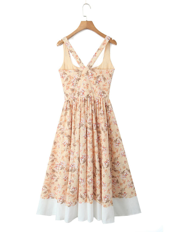 Floral Cotton Midi Dress for Summer Weddings Summer Dresses