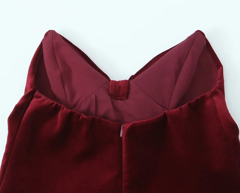 Velvet Cami with Statement Knot Sleeveless Blouse Cami Tops