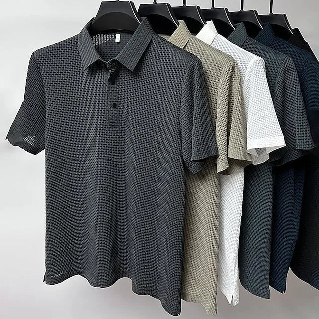 Summer Essential Shirt - Men's Textured Polo Polo Shirts