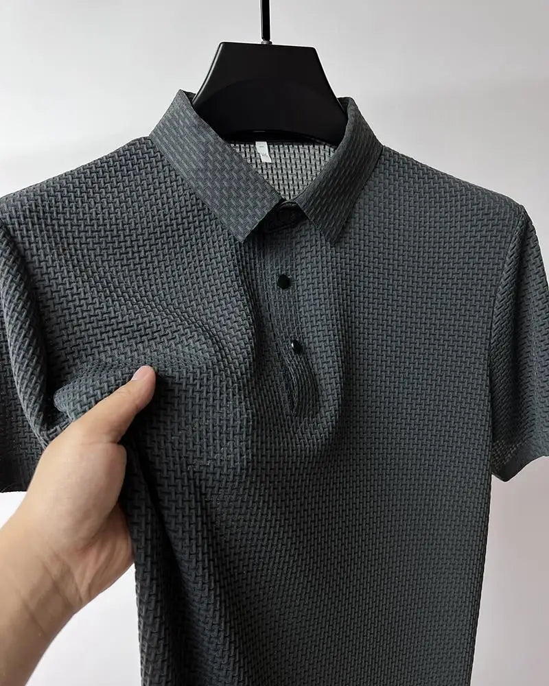 Summer Essential Shirt - Men's Textured Polo Polo Shirts