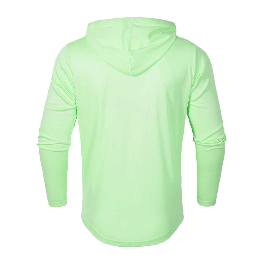 Men’s Henley Muscle Hoodie Athletic Fit Top Hoodies