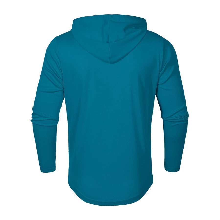 Men’s Henley Muscle Hoodie Athletic Fit Top Hoodies