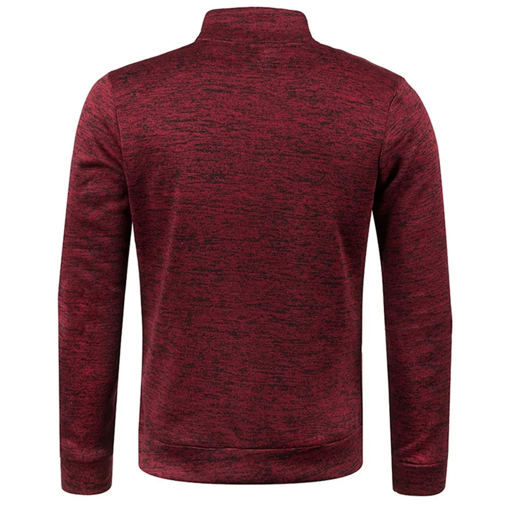 Casual Men's Half-Zip Sweatshirt in Heather Pullovers