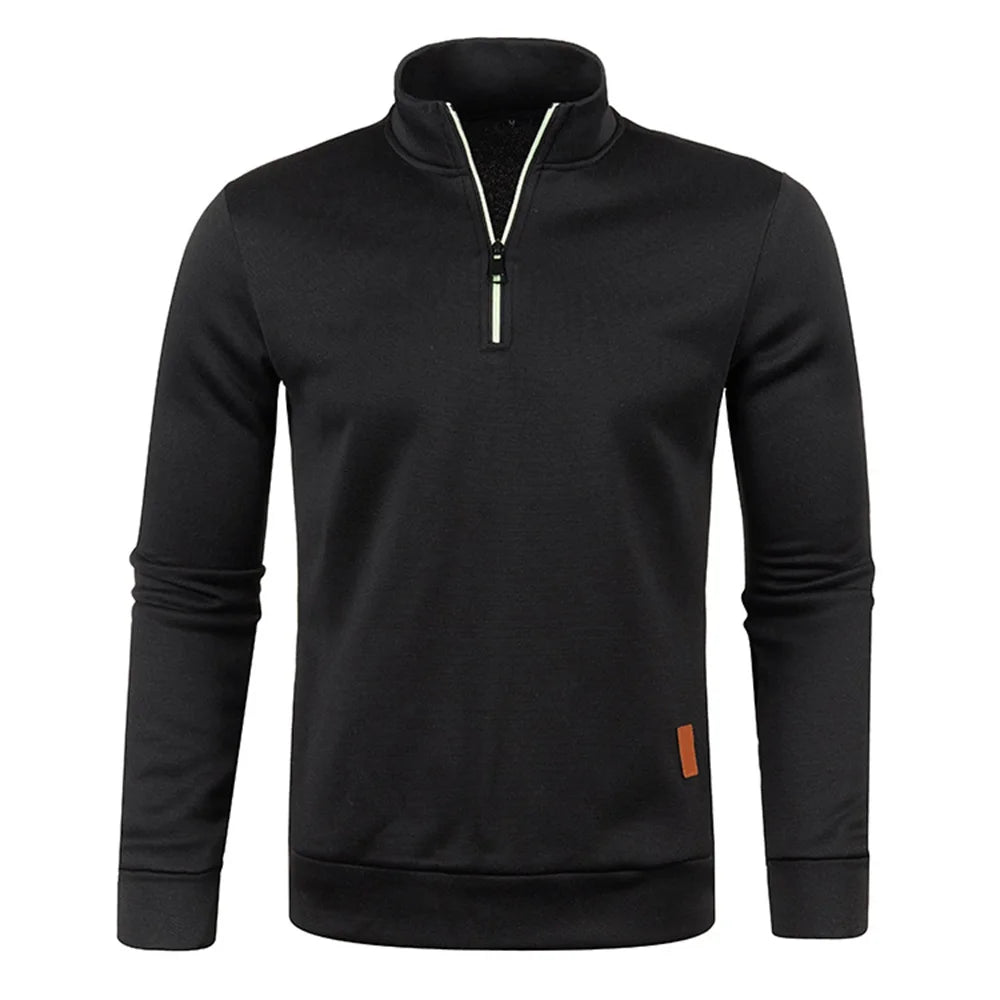 Casual Men's Half-Zip Sweatshirt in Heather Pullovers