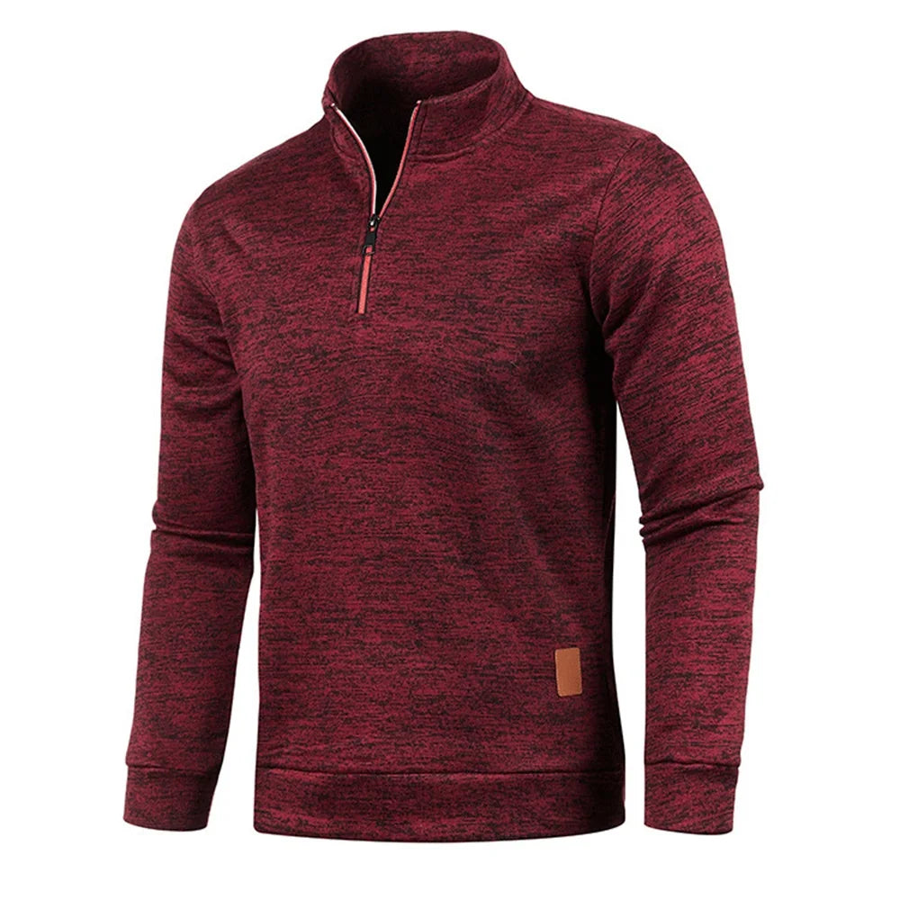 Casual Men's Half-Zip Sweatshirt in Heather Pullovers