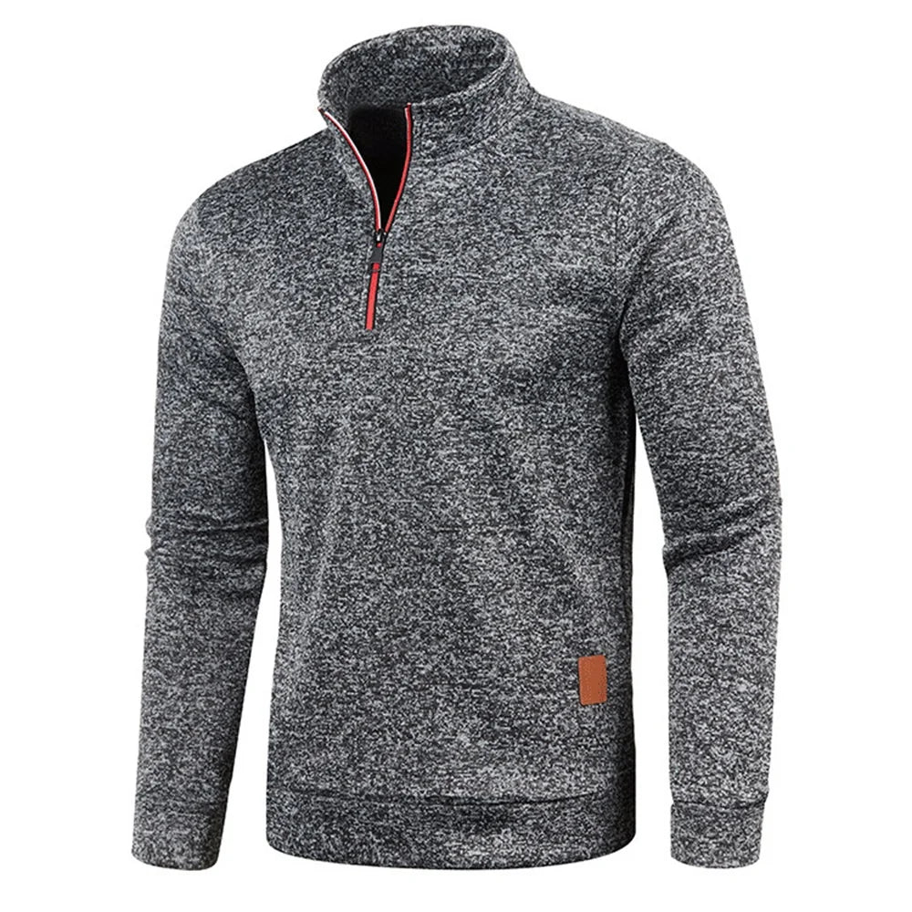 Casual Men's Half-Zip Sweatshirt in Heather Pullovers