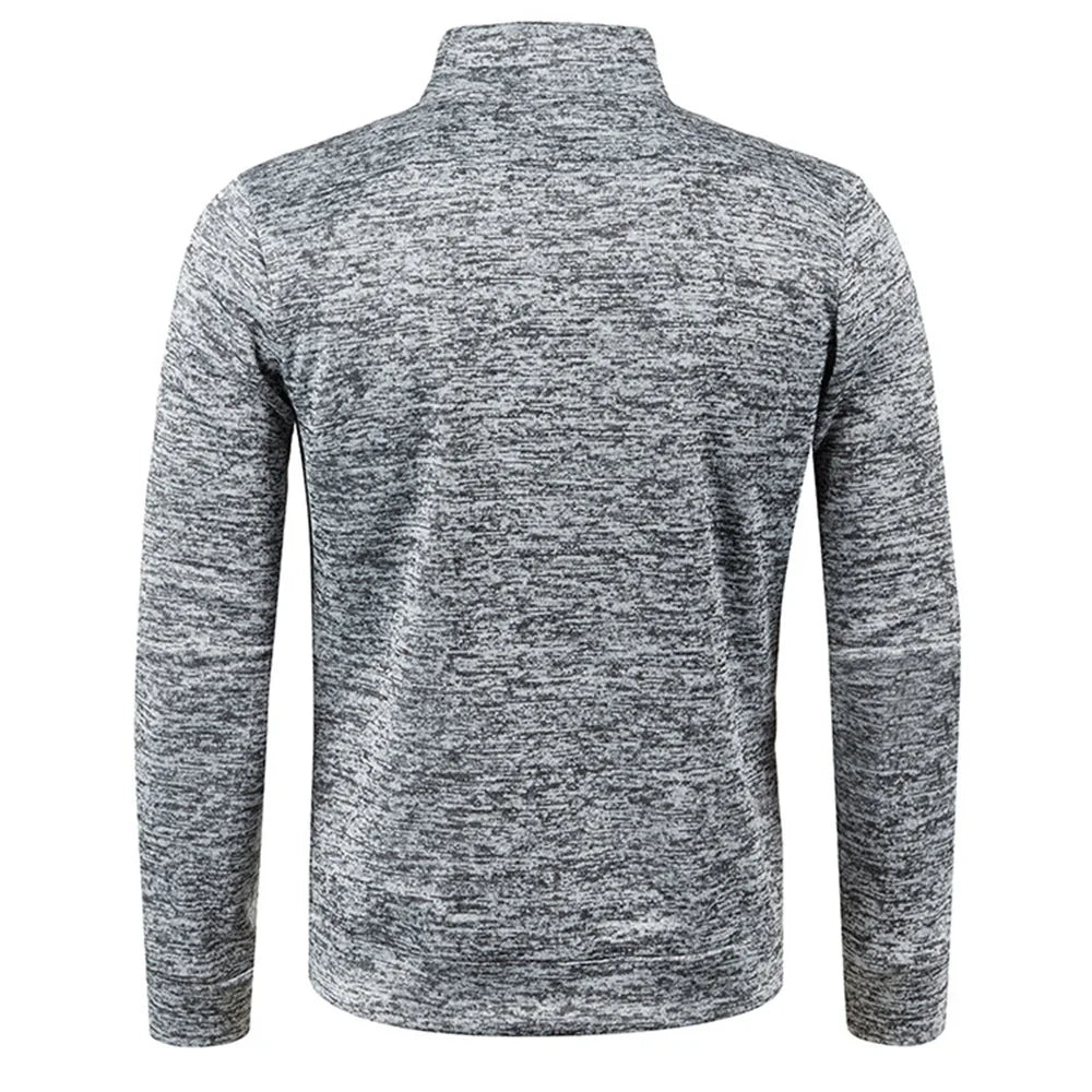 Casual Men's Half-Zip Sweatshirt in Heather Pullovers