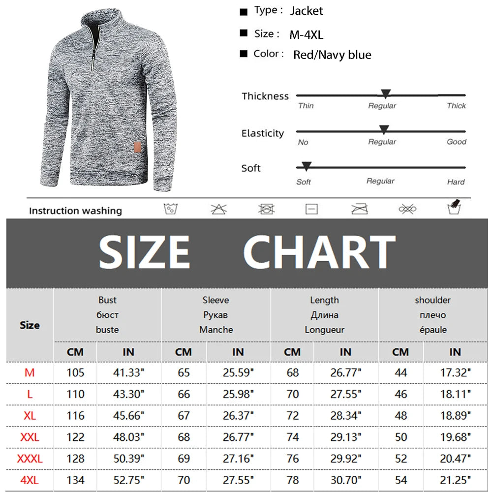 Casual Men's Half-Zip Sweatshirt in Heather Pullovers