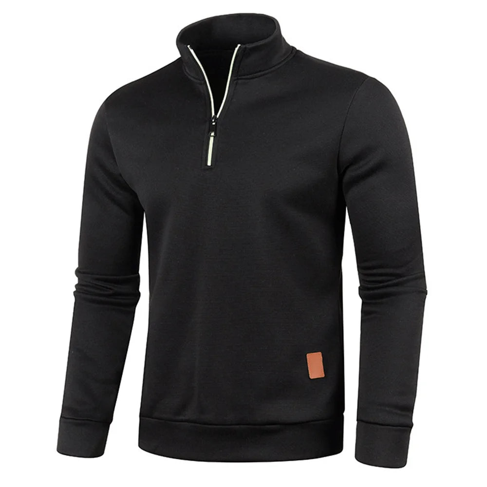 Casual Men's Half-Zip Sweatshirt in Heather Pullovers