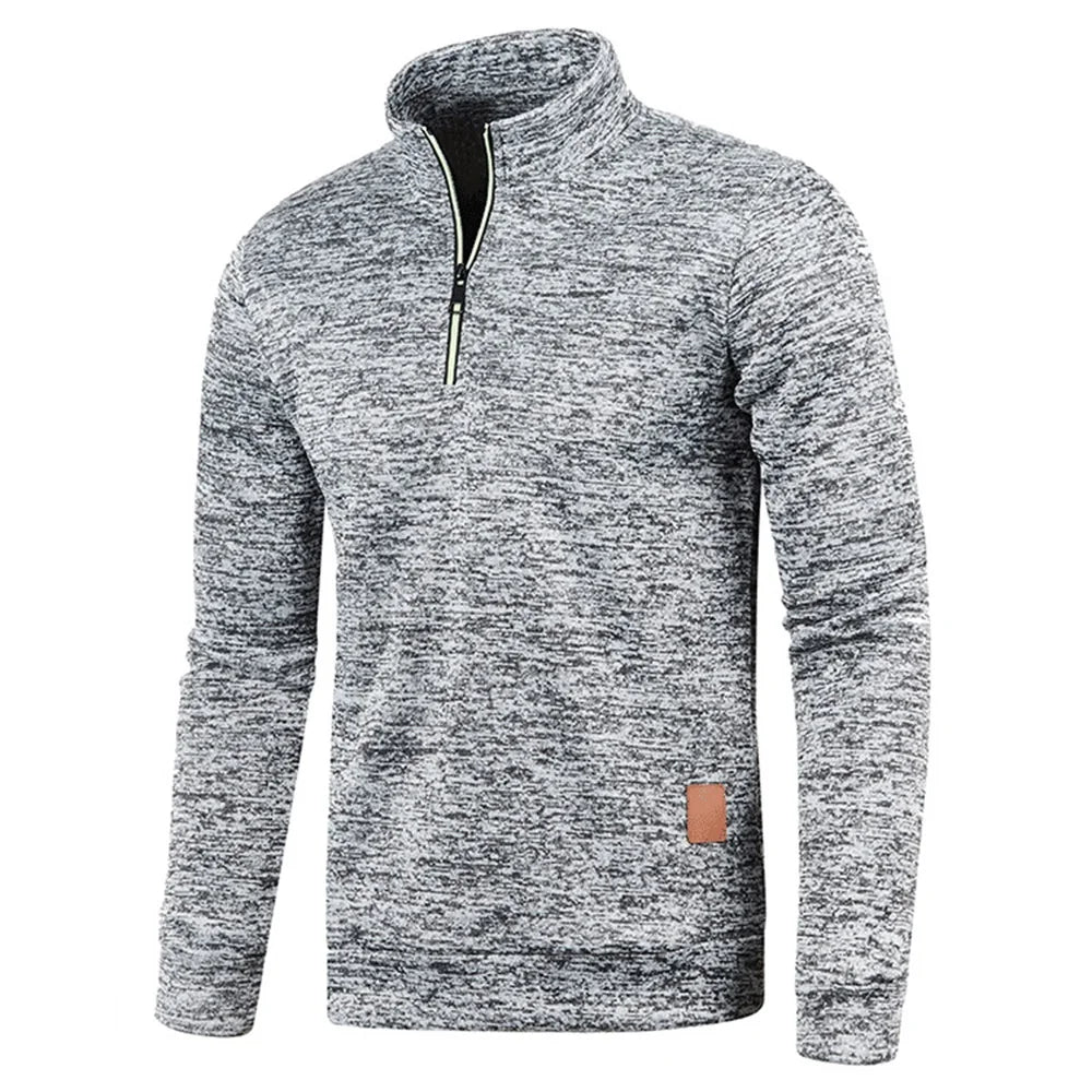 Casual Men's Half-Zip Sweatshirt in Heather Pullovers