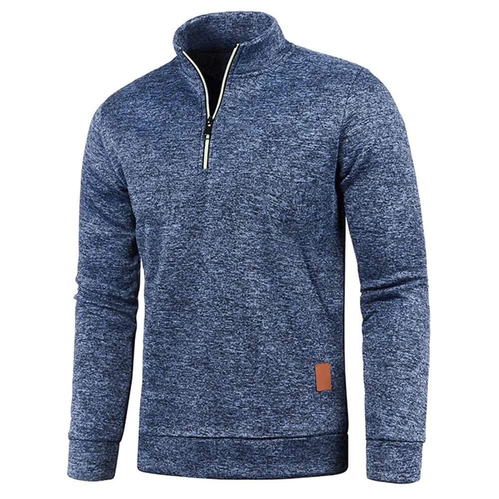 Casual Men's Half-Zip Sweatshirt in Heather Pullovers