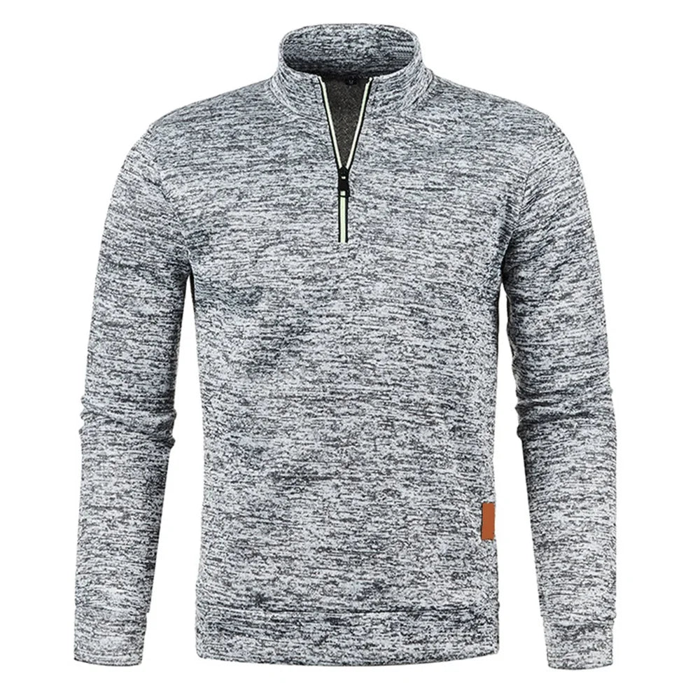 Casual Men's Half-Zip Sweatshirt in Heather Pullovers