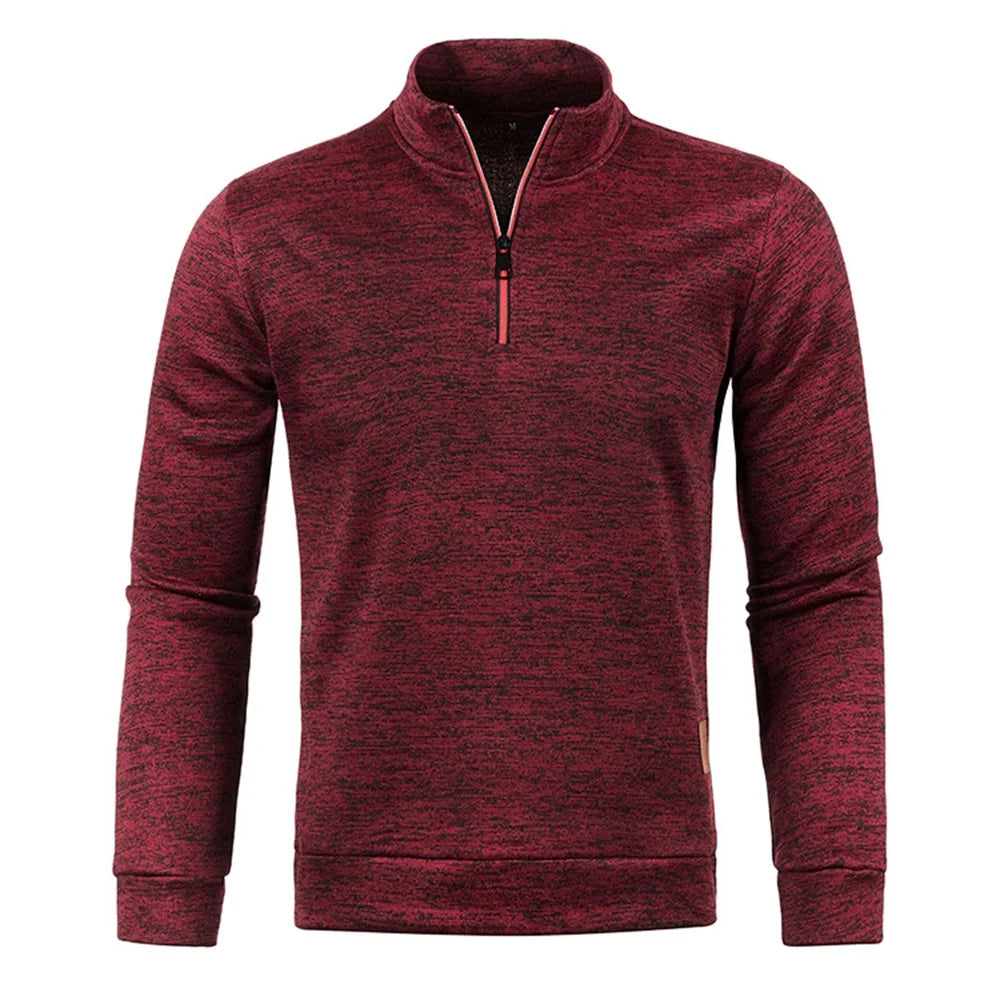 Casual Men's Half-Zip Sweatshirt in Heather Pullovers