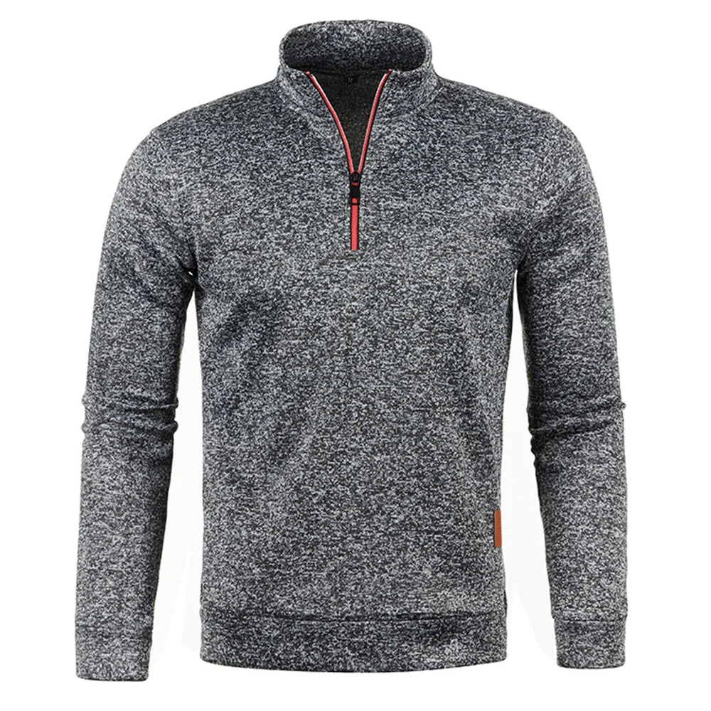 Casual Men's Half-Zip Sweatshirt in Heather Pullovers