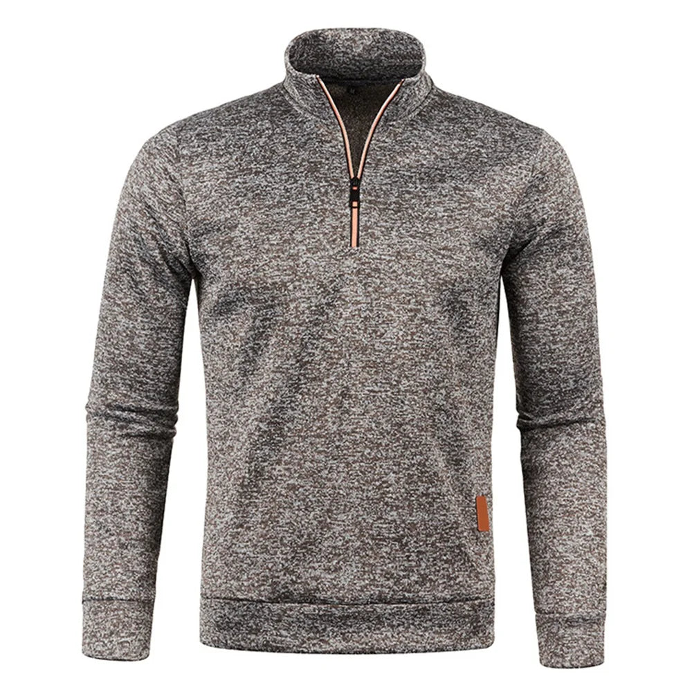 Casual Men's Half-Zip Sweatshirt in Heather Pullovers