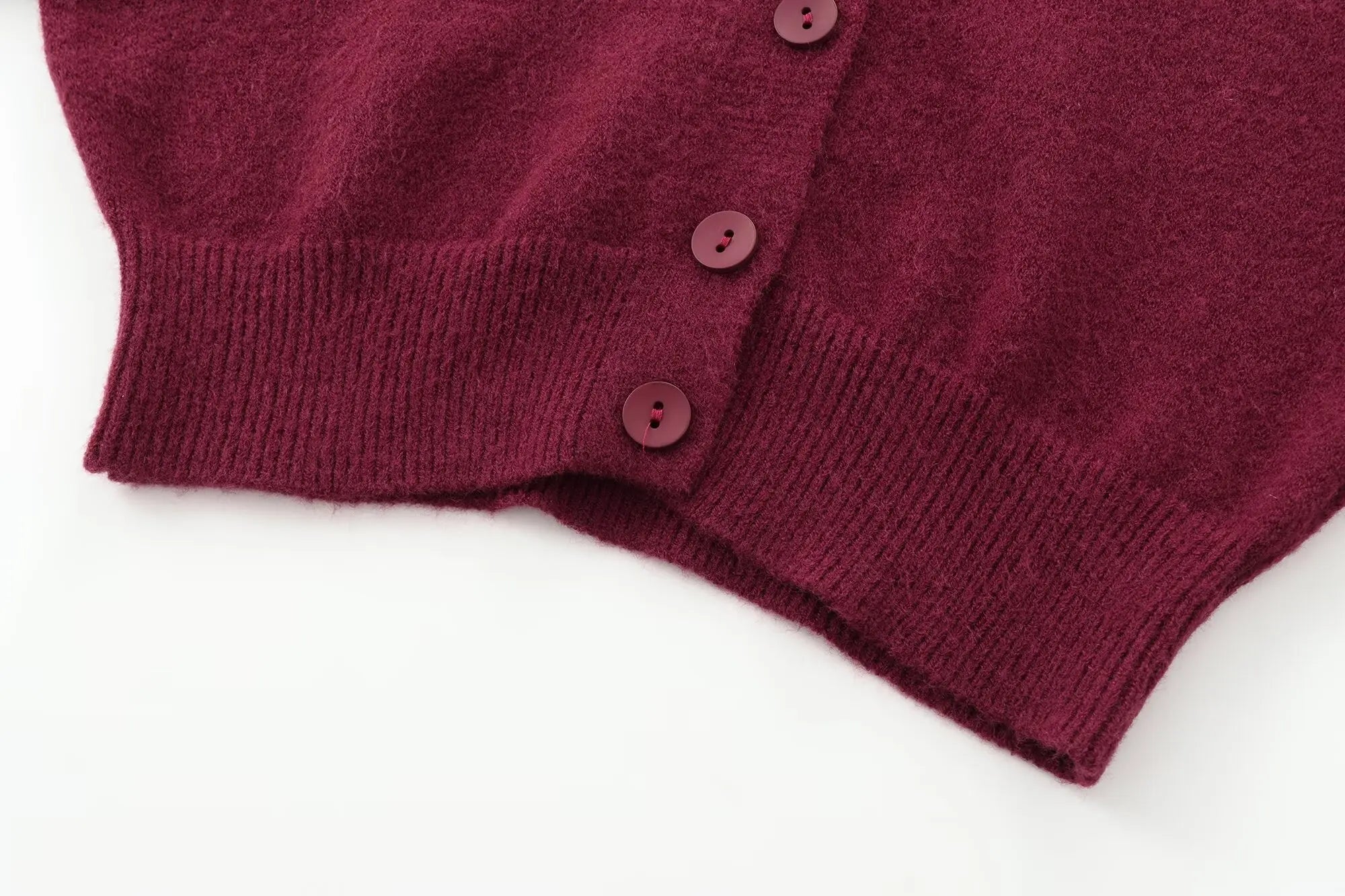 High Neck Sweater Crop Buttoned Cardigan for Women Crop Cardigans