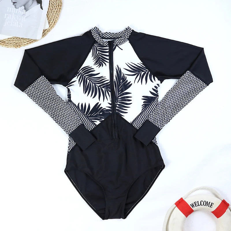 Sporty Surf & Swim One-Piece Suit for Active Women Swimwear