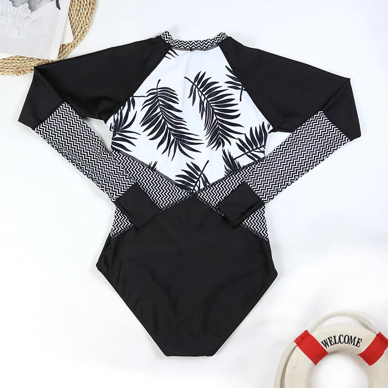 Sporty Surf & Swim One-Piece Suit for Active Women Swimwear