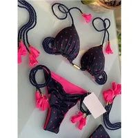 Cherry Print Micro Bikini 2-Piece Neon Swimsuit Bikinis